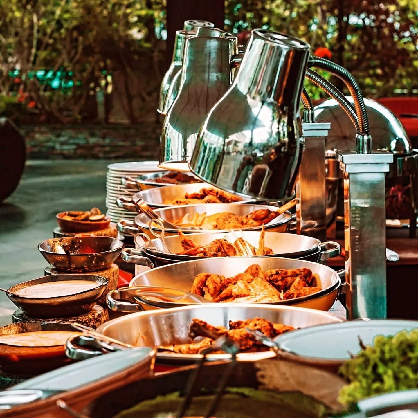 A generous buffet prepared for visitors in Kigali